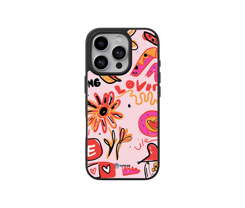 Funda Case Garabatos Flowers Girls