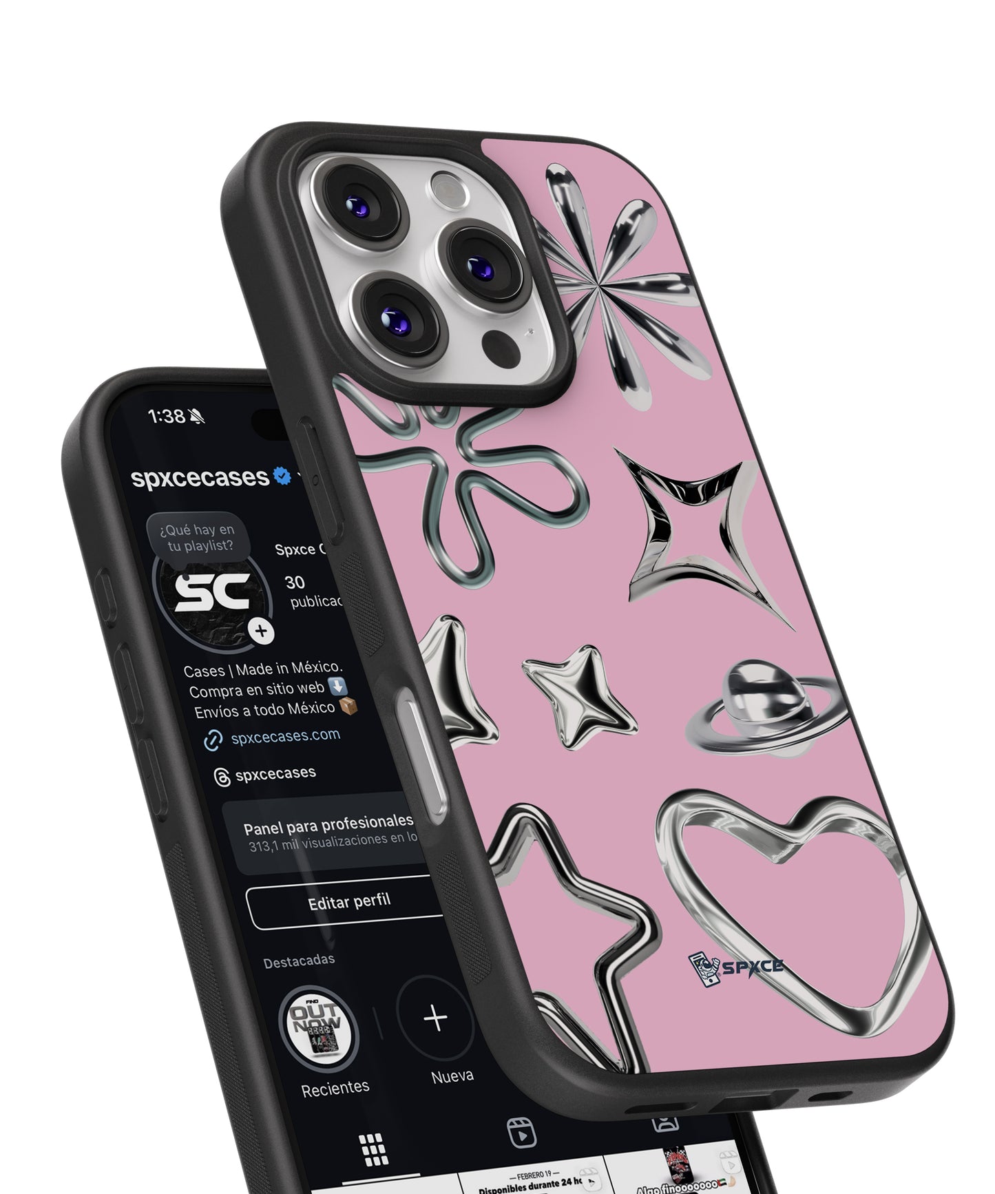 Funda Case Chrome Doodle Rosa Primula